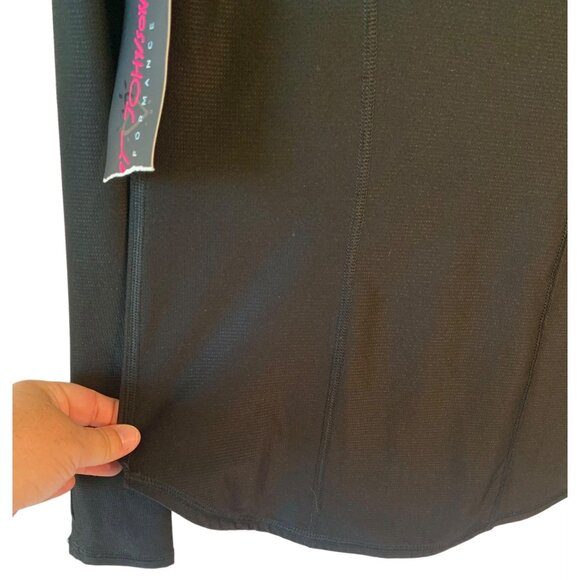 BETSEY JOHNSON Performance Black Full-Zip Mesh Back Activewear Jacket NWT XS - Picture 9 of 9